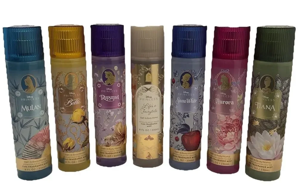 Bath & Body Works Disney Princess Collection Fragrance Mist Complete Set 7Pcs